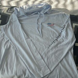 NWT Vineyard Vines Sz XL Beach hoodie Light Blue